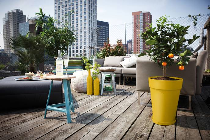 loft urban untersetzer rund 17cm ocker